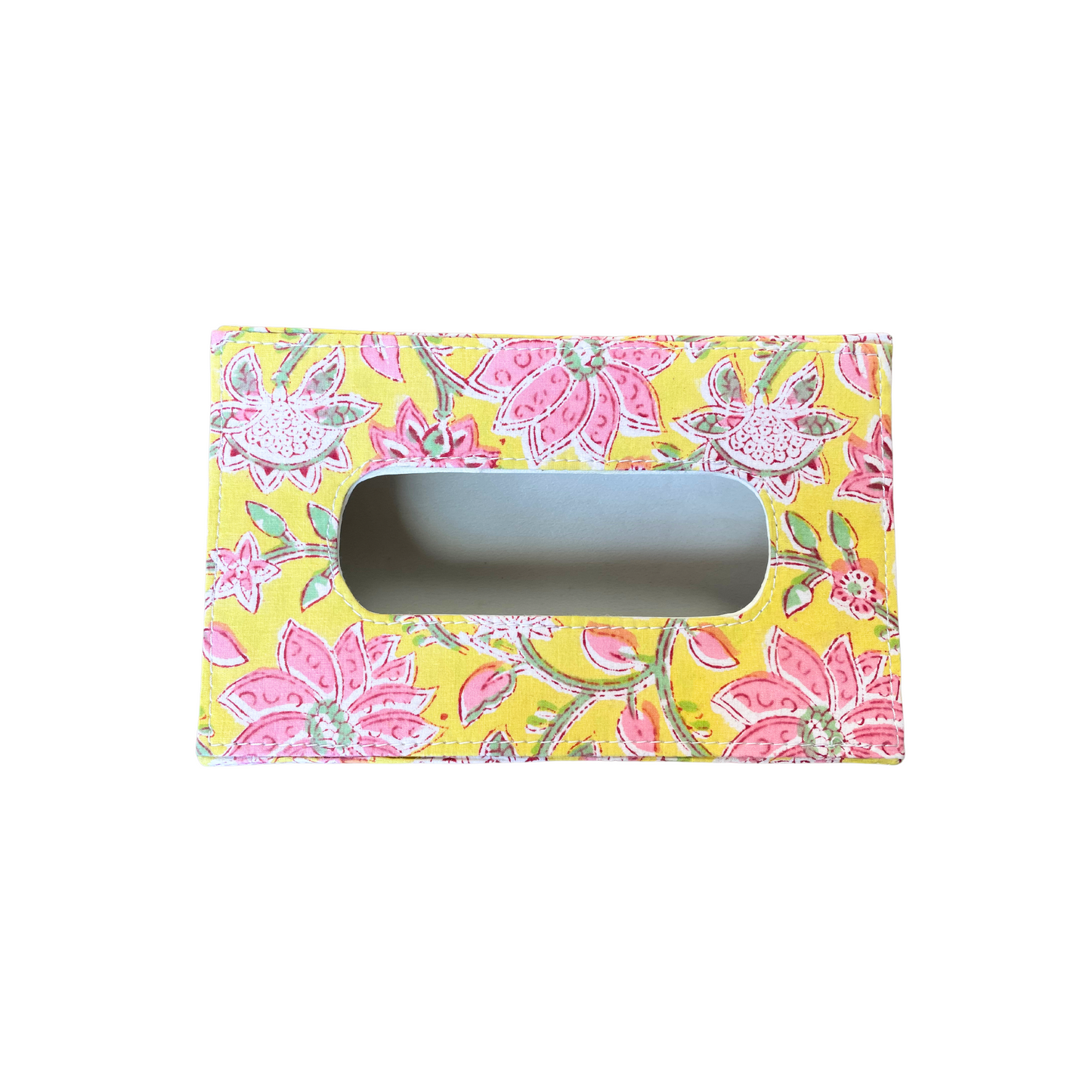 Yellow Tissue Box Holder