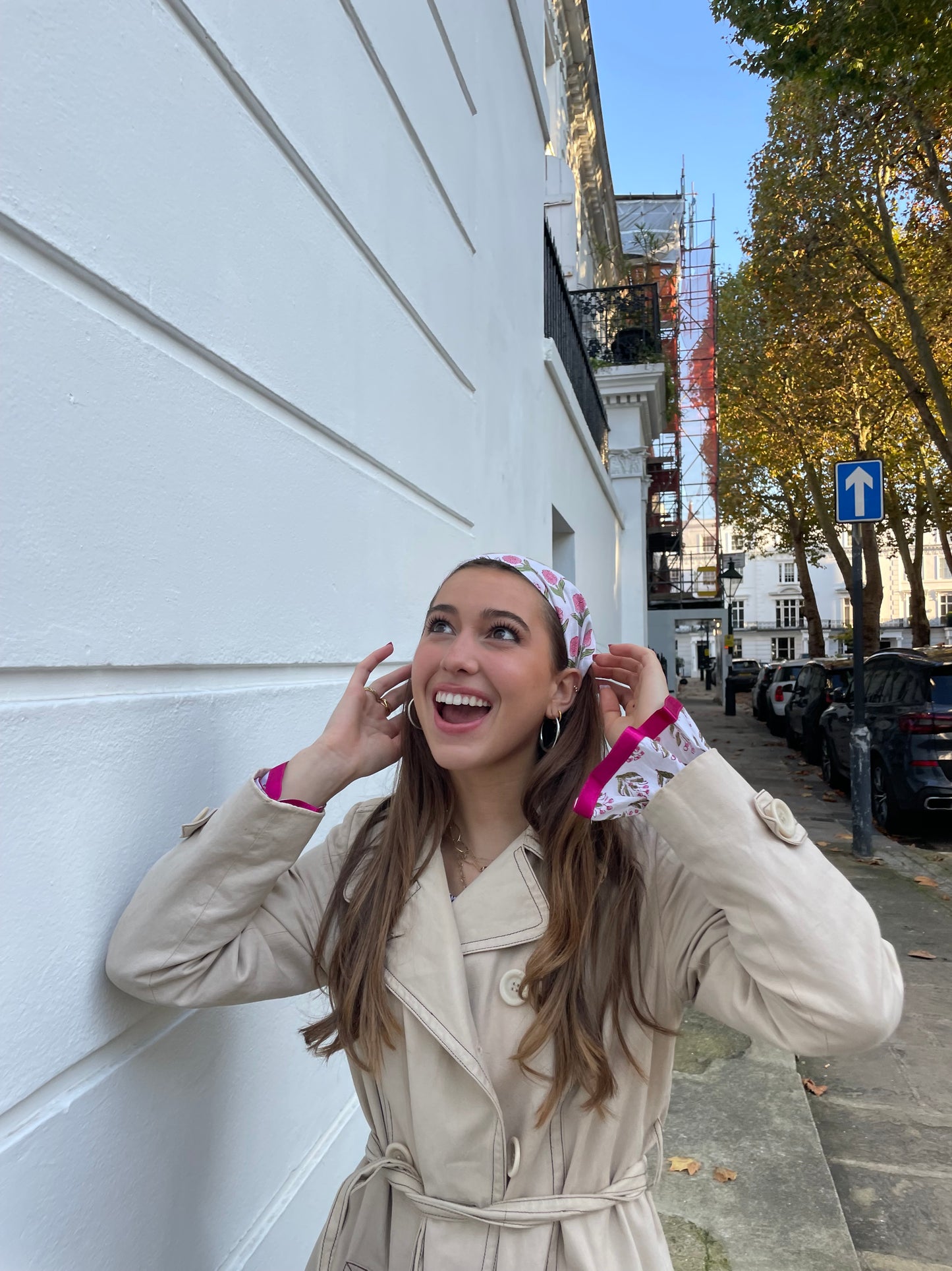 Pink Block Print Headband