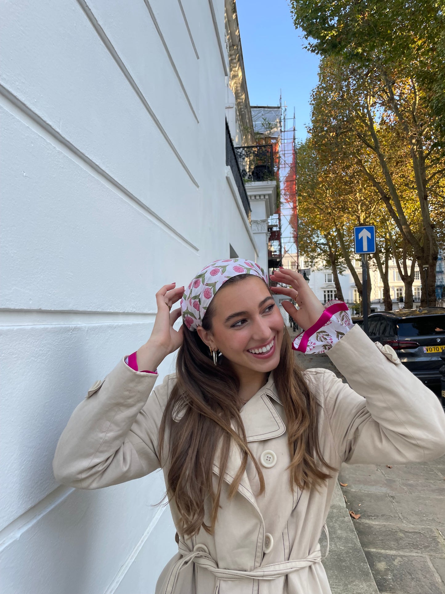 Pink Block Print Headband