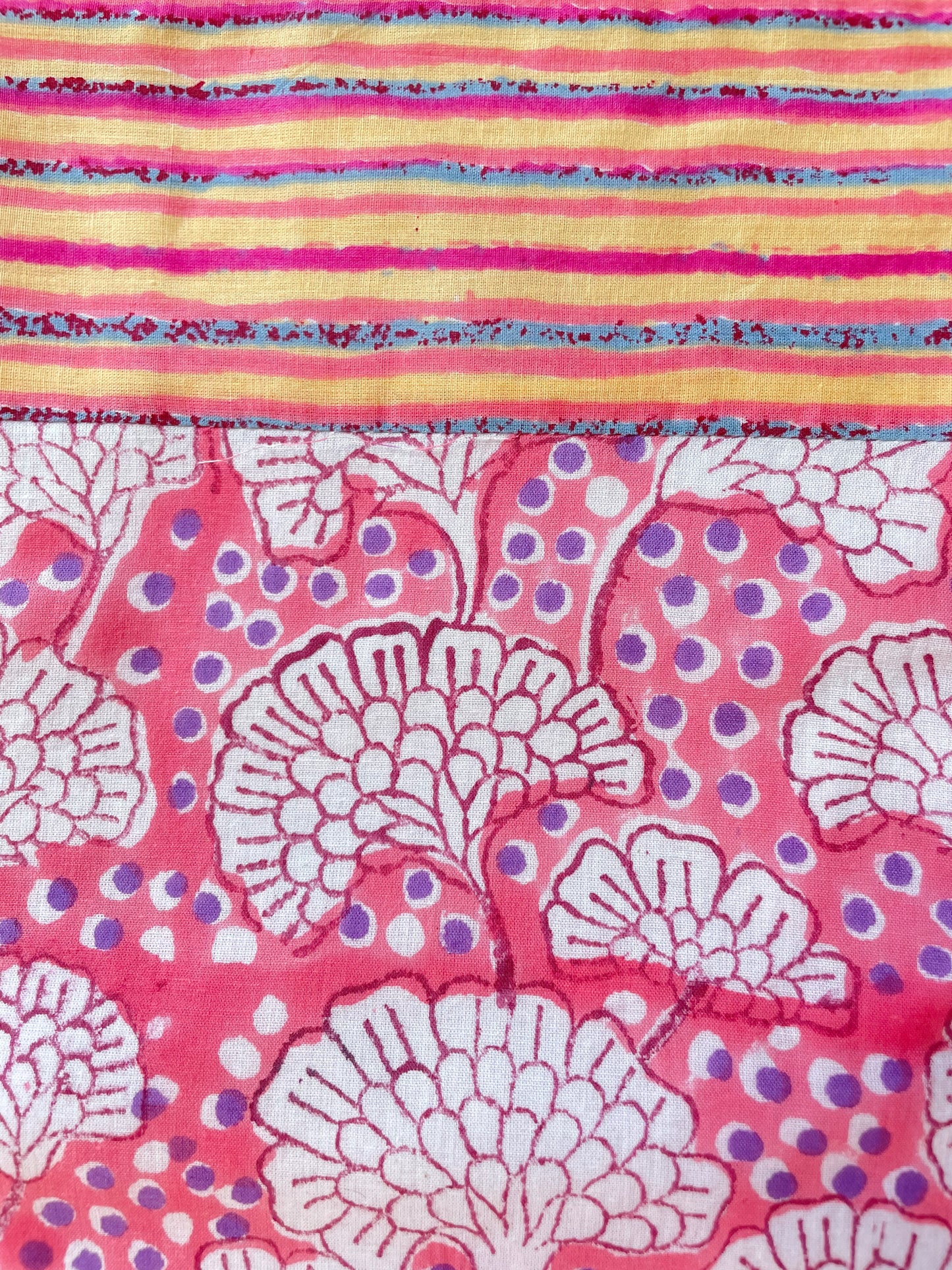 Pink Block Print Stocking
