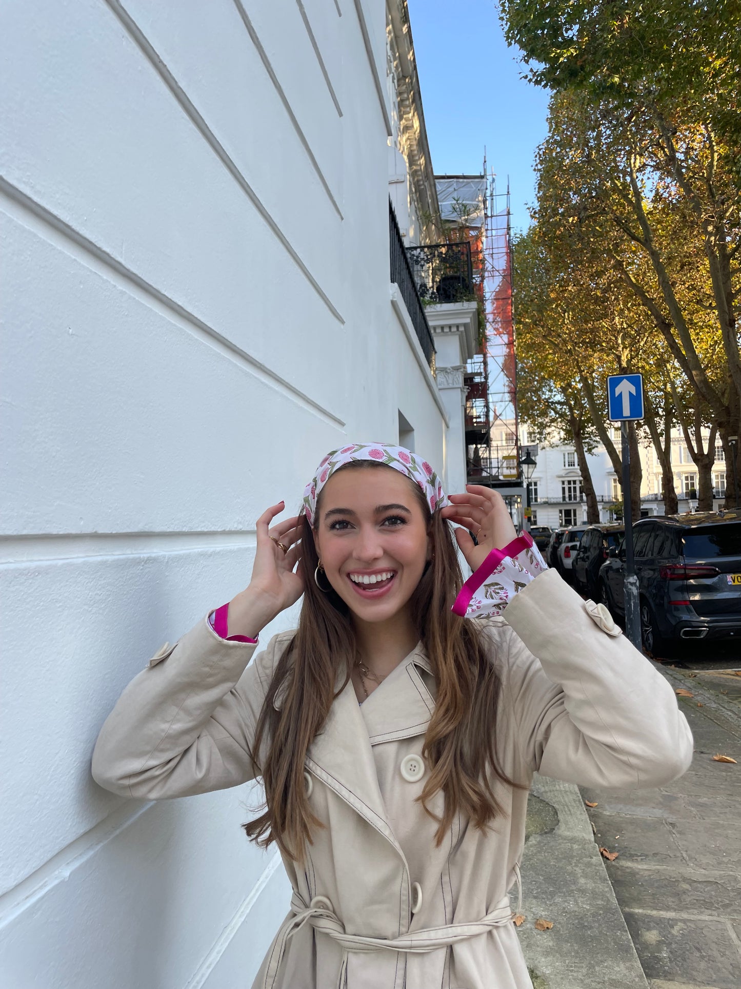 Pink Block Print Headband