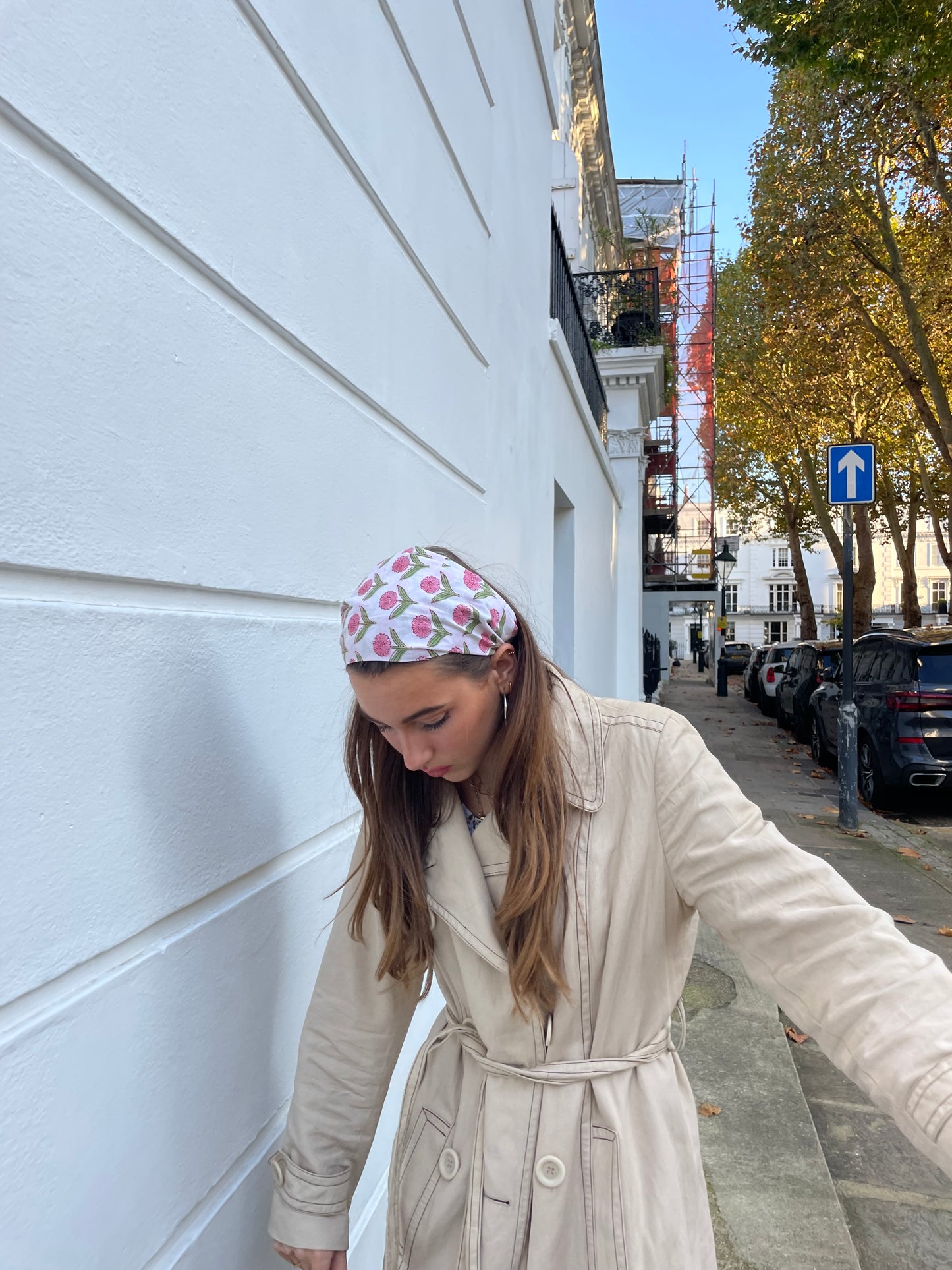 Pink Block Print Headband