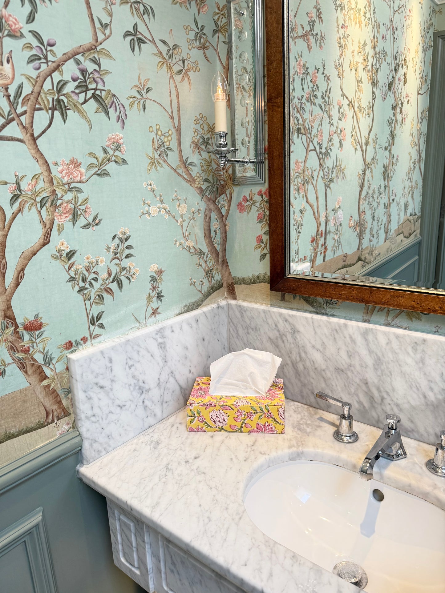 Yellow Tissue Box Holder