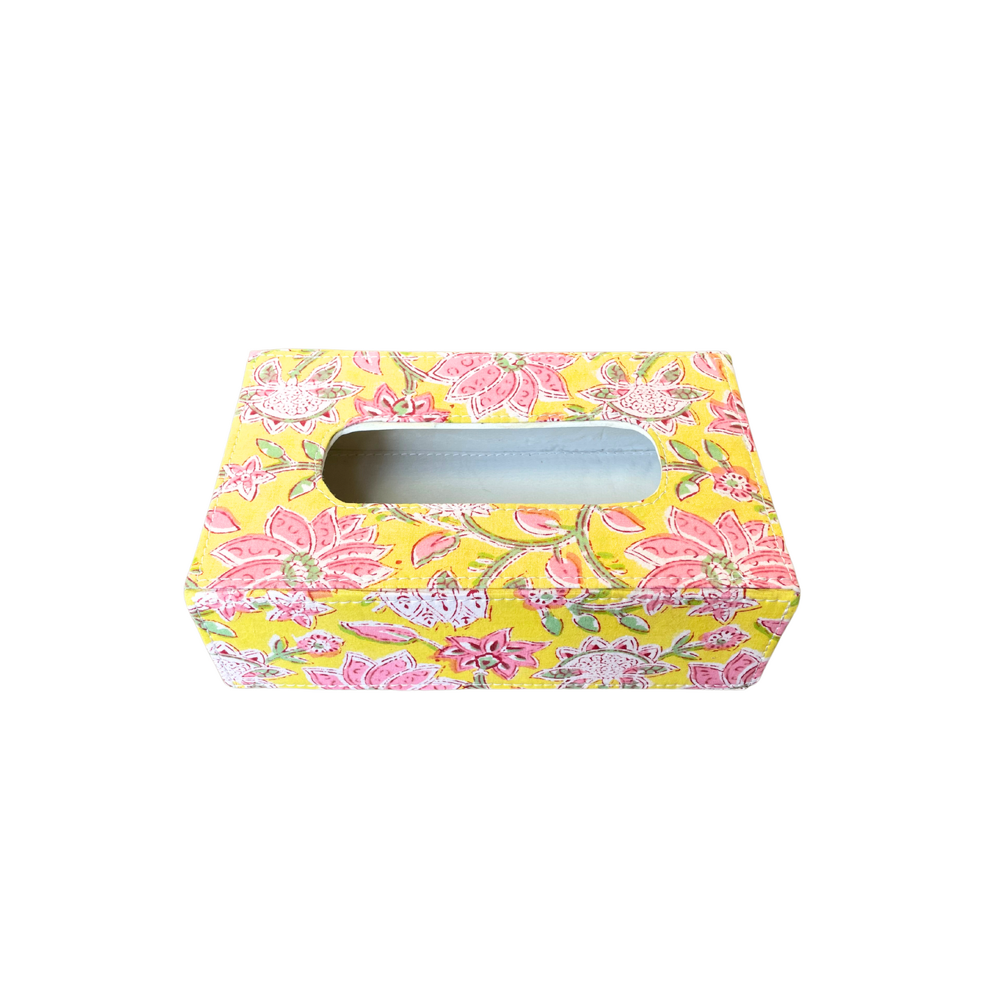 Yellow Tissue Box Holder