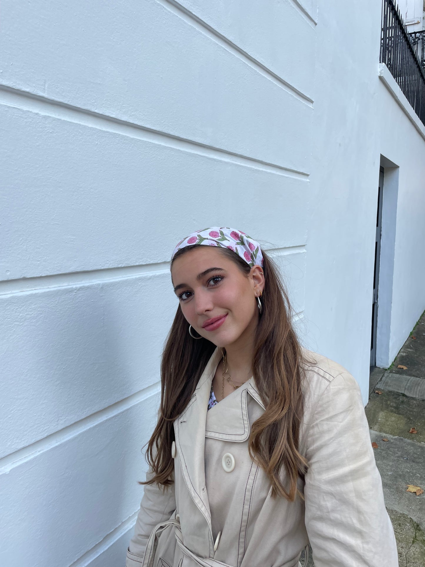 Pink Block Print Headband