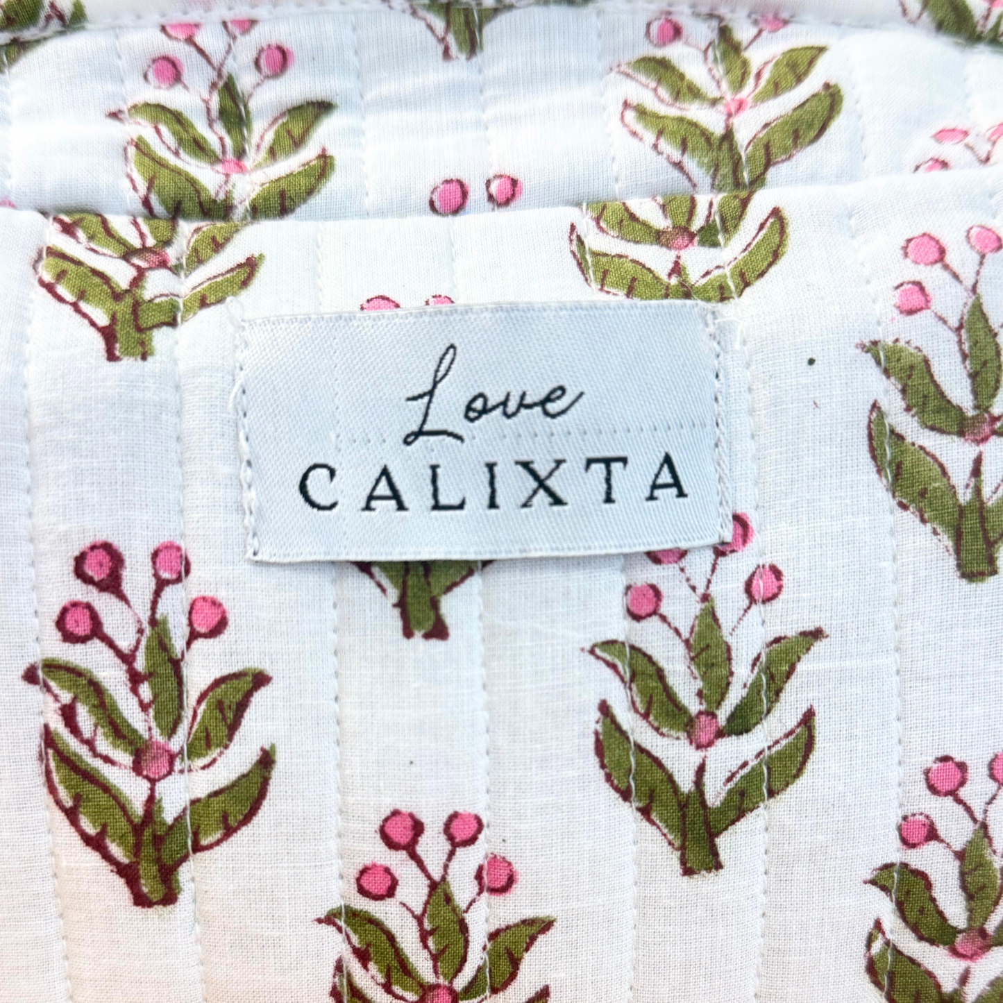 White Floral Washbag