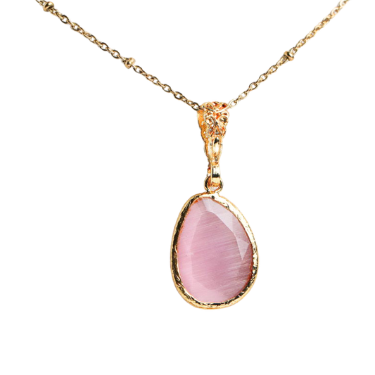 The Droplet Necklace Pink