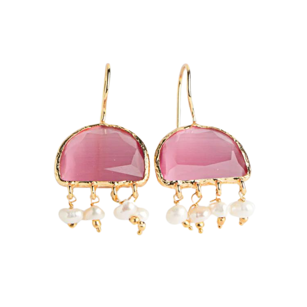 Jellyfish Earrings Pink