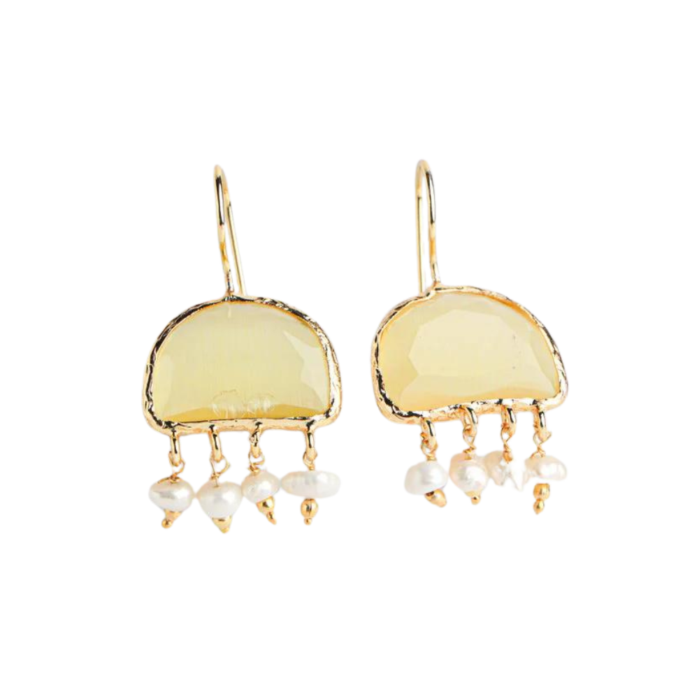 Jellyfish Earrings Yellow