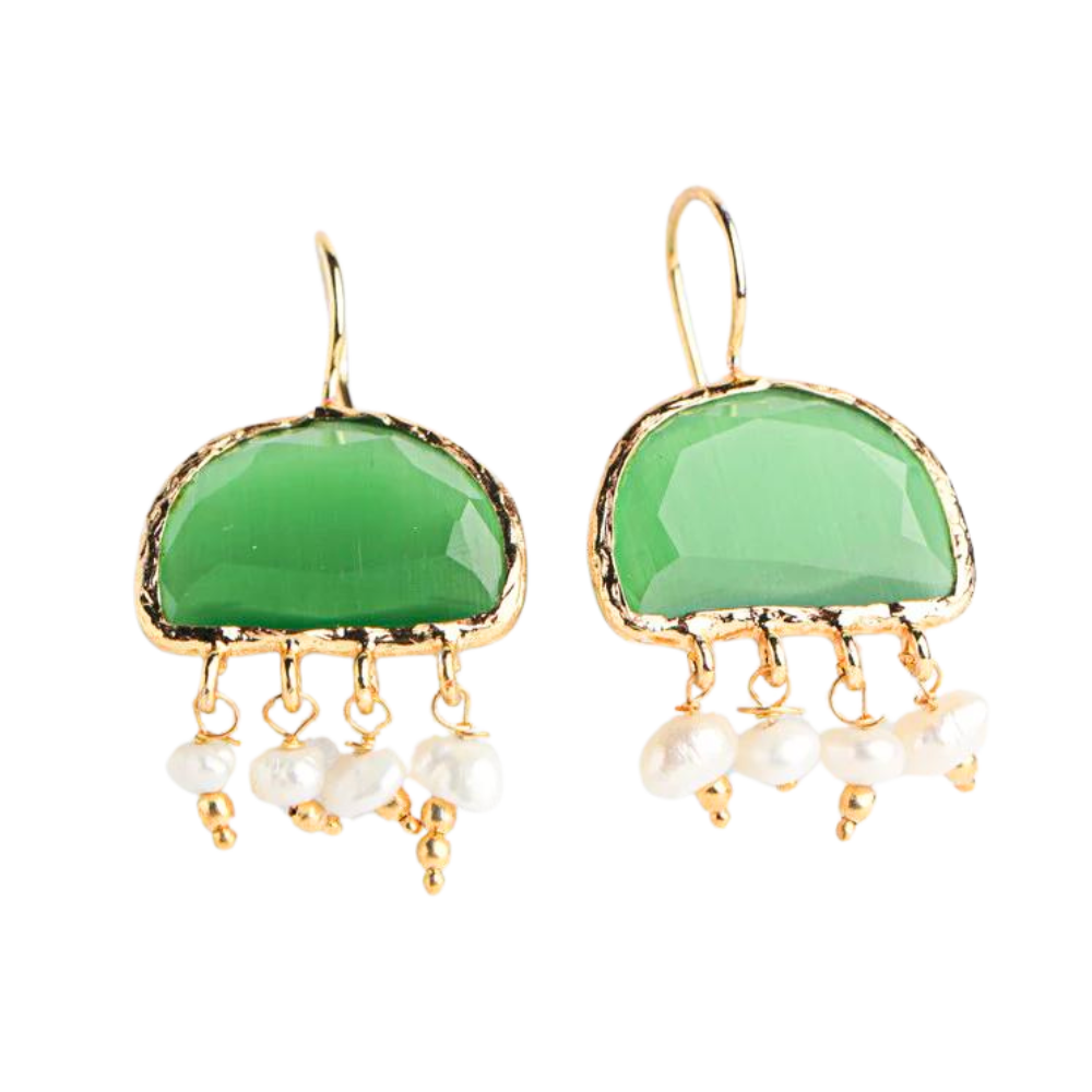 Jellyfish Earrings Green