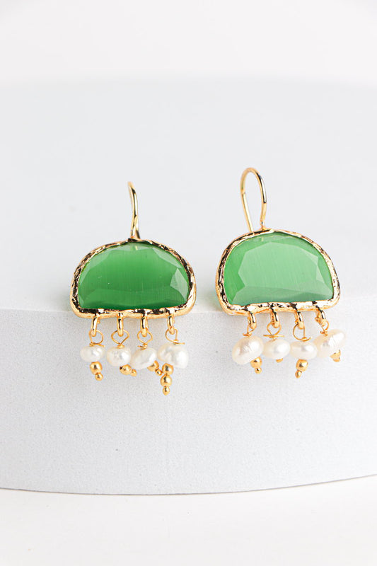 Jellyfish Earrings Green