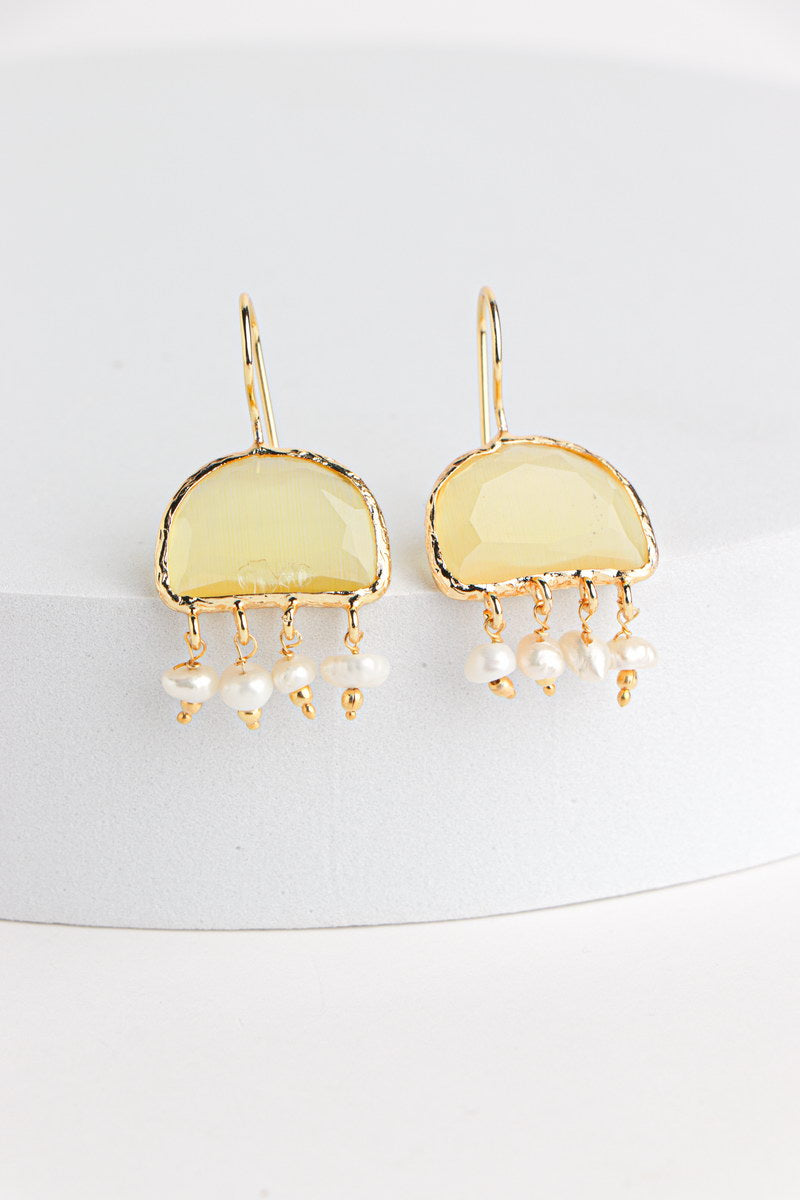 Jellyfish Earrings Yellow